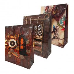 Пакет ламинированный Мужской размер 26*32*10см