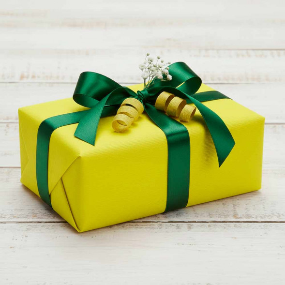 Бумага гофрированная ЛИМОННАЯ 975 140гр