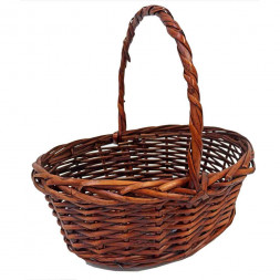 Корзина овальная ива коричневая в 3-х размерах