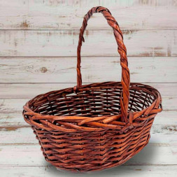 Корзина овальная ива коричневая в 2-х размерах