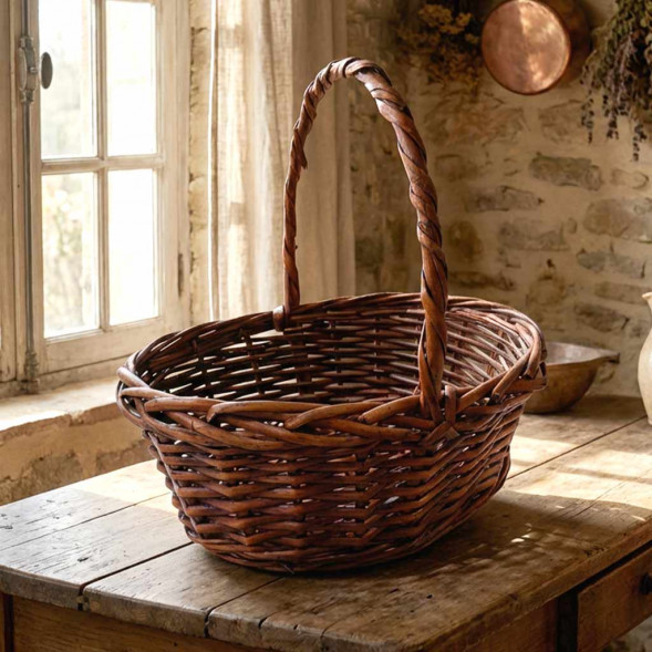 Корзина овальная ива коричневая в 2-х размерах