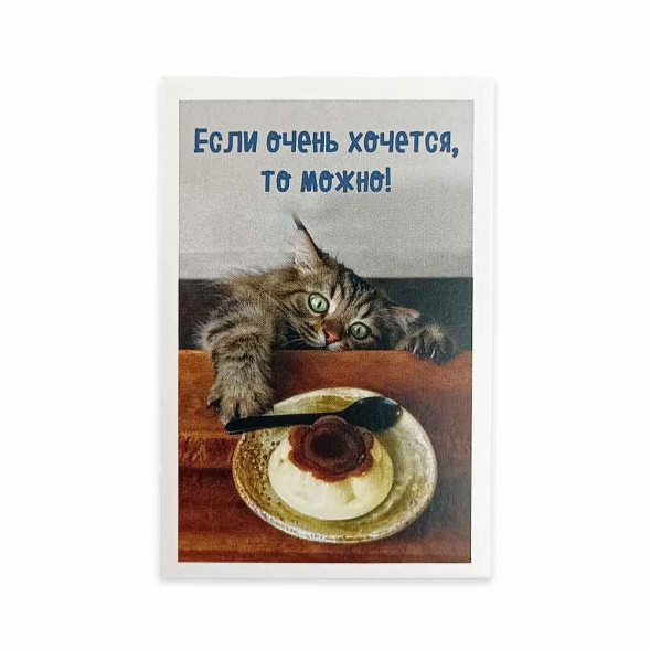 Мини-открытка Котики Если очень хочется 5,5*8см