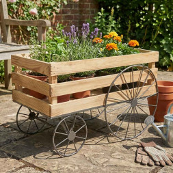 Телега-подставка металлическая размер 50*28*31см