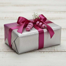 Бумага гофрированная металл СЕРЕБРИСТО-РОЗОВАЯ №802/1 180гр 