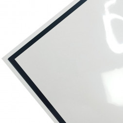 Пленка глянцевая с двойной каймой белая/черная размер 58*58см