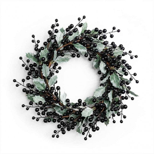 Ветка НГ с черными ягодами Н-51см