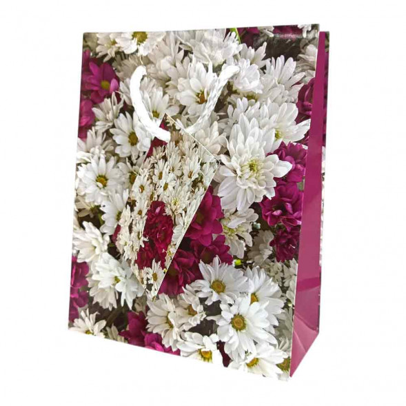 Пакет ламинированный Цветы размер 12*15*5,5см