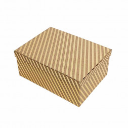 Коробка прямоугольная Диагональ золото в 6-ти размерах