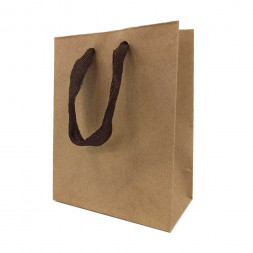 Пакет крафт с тканевой ручкой размер 26*32*12см