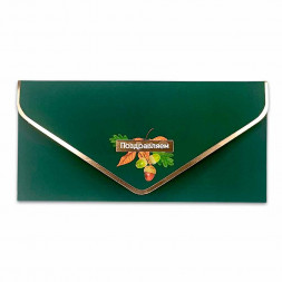 Конверт-открытка для денег Желуди 9,3*19см арт 87156 