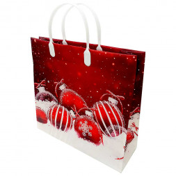Пакет сумка размер 30*30см Красные шары
