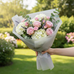 Пленка в рулоне ЗЕФИР лавандовая размер 58см*10м 70мкм