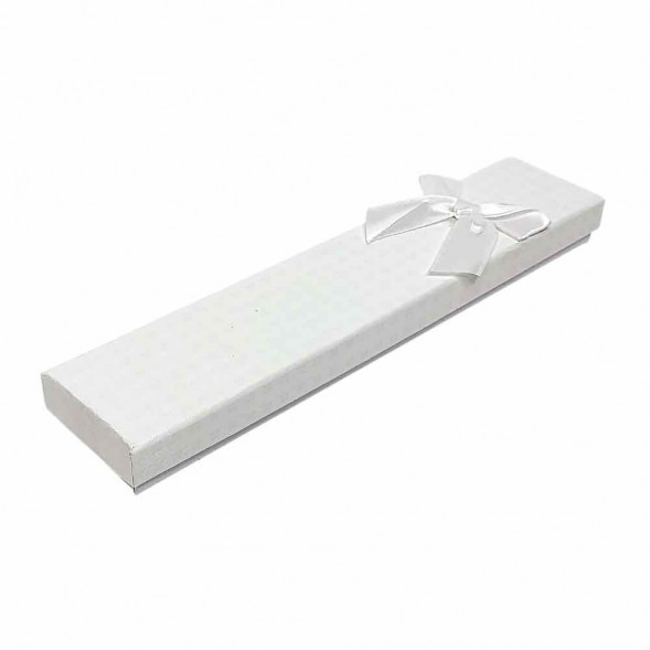 Коробка прямоугольная Клетка с бантом размер 4*21*2см