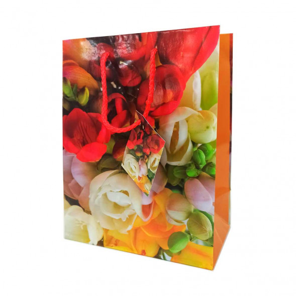 Пакет ламинированный Цветы размер 18*23*10см