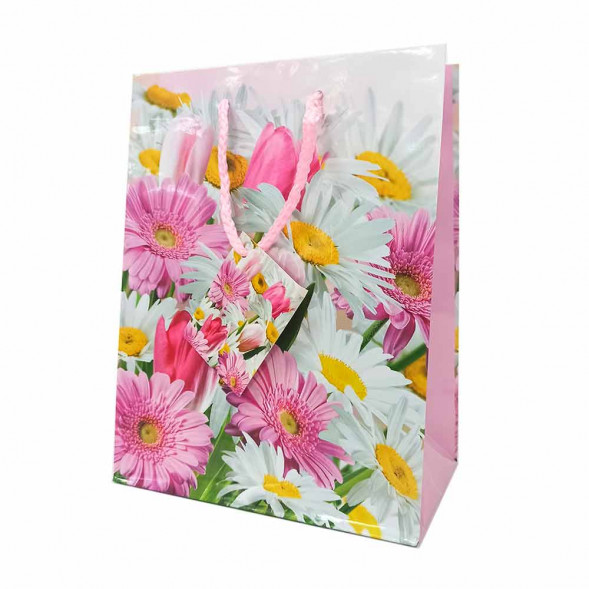 Пакет ламинированный Цветы размер 18*23*10см
