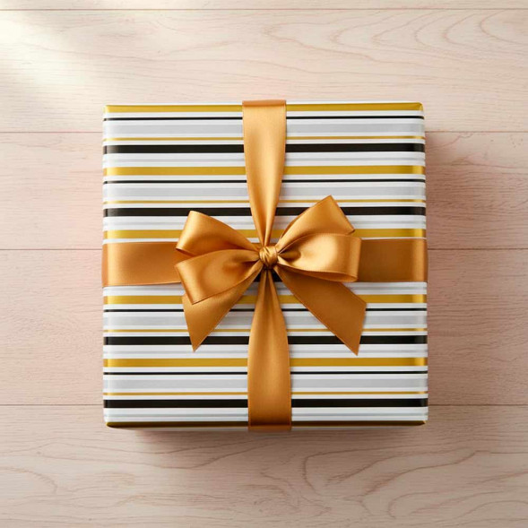 Бумага подарочная Косые полосы размер листа 70*100см уп 2л