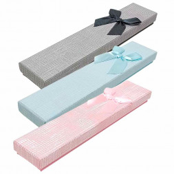 Коробка прямоугольная Классика с бантом размер 4*21*2см