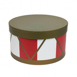 Коробка круг Барабан полосы размер 25*14см