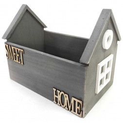 Ящик декоративный Домик серый в 2-х размерах