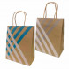 Пакет крафт Полосы с крученой ручкой размер 12*17*7см