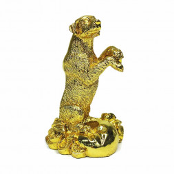 Фигура Собака на мешке с деньгами размер 5*3*5см