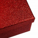 Коробка прямоугольная Красные блестки в 10-ти размерах