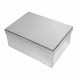 Коробка прямоугольная Под кожу серебро в 12-ти размерах