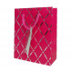 Пакет ЛЮКС Ромбики с тиснением размер 12*15*6см