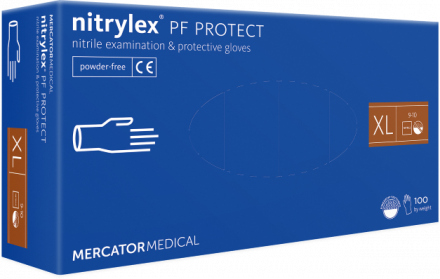 Перчатки нитриловые Nitrylex PF Protect фиолетовые 50 пар M, L, XL 