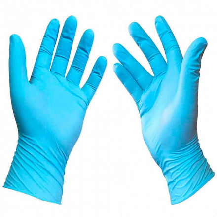 Перчатки нитриловые Nitrylex PF Protect голубые 50 пар S