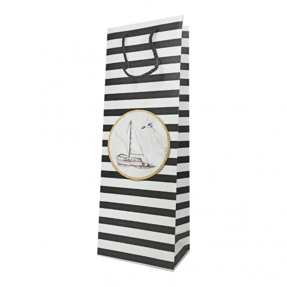 Пакет под бутылку ЛЮКС Рисунок размер 13*36*9см