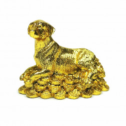 Фигура Собака на денежной куче размер 5*3*5см