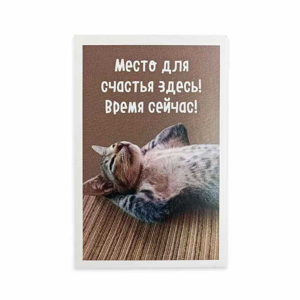 Мини-открытка Котики Место для счастья 5,5*8см