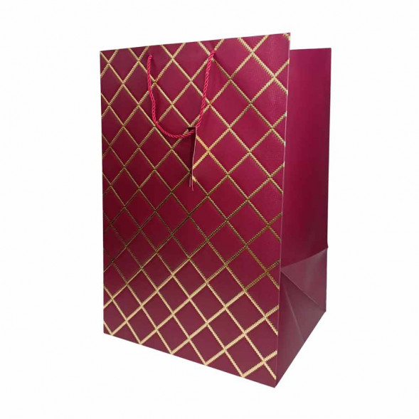Пакет ЛЮКС Ромб с золотым тиснением размер 36*54*30см