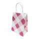 Пакет крафт Клетка с крученой ручкой размер 25*31*11см
