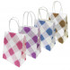 Пакет крафт Клетка с крученой ручкой размер 25*31*11см