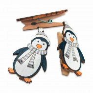Прищепки декоративные Пингвины размер 3,2*5см уп. 6шт