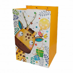 Пакет ЛЮКС Детский Животные с широким дном размер 36*54*30см