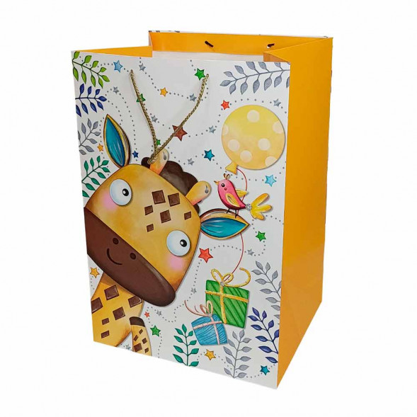 Пакет ЛЮКС Детский Животные с широким дном размер 36*54*30см