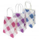 Пакет крафт Клетка с крученой ручкой размер 12*17*7см