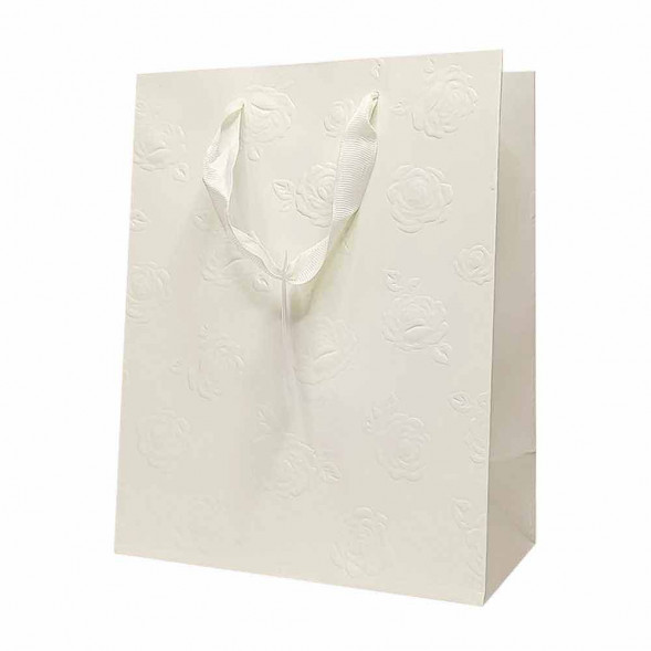 Пакет ЛЮКС Розы с тиснением размер 18*23*10см