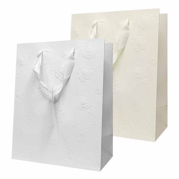 Пакет ЛЮКС Розы с тиснением размер 18*23*10см