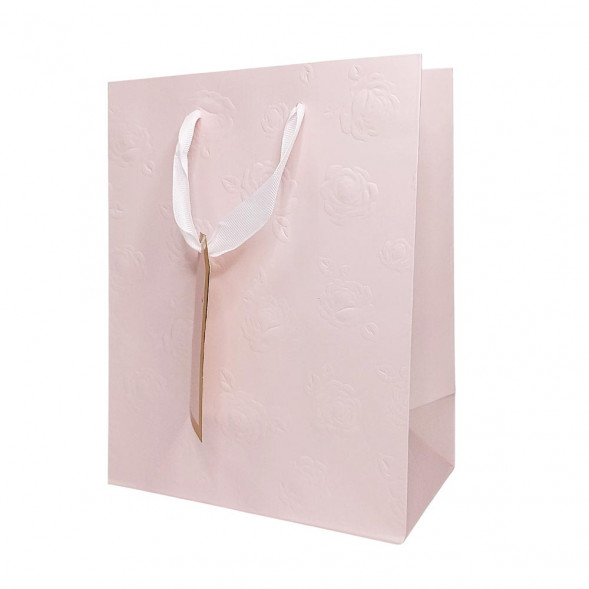 Пакет ЛЮКС Розы с тиснением размер 18*23*10см