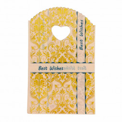 Пакет вырубной ПНД Золотой орнамент 13*20см 45 мкм 50шт