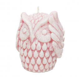 Ароматическая свеча Сова светло розовая размер 10*10см