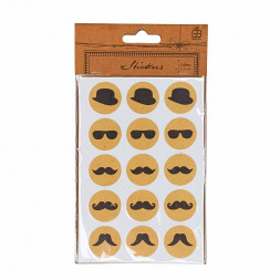 Наклейки крафт Атрибуты шпиона D-2,5см уп 60шт