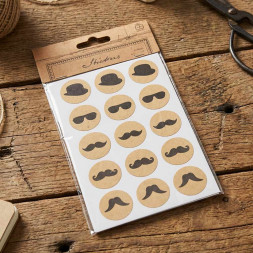 Наклейки крафт Атрибуты шпиона D-2,5см уп 60шт