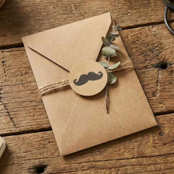 Наклейки крафт Атрибуты шпиона D-2,5см уп 60шт