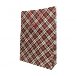 Пакет матовый бумажный МЭН+клетка размер 32*45*10см