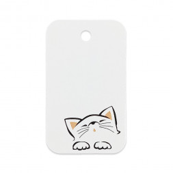 Мини-бирка картонная Кот 3*5см